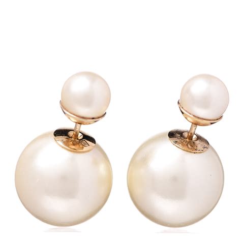 dior pearl letter earrings|dior tribal earrings real pearl.